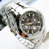 Doclin Classical Imitation Steel Leather Band Round Pattern